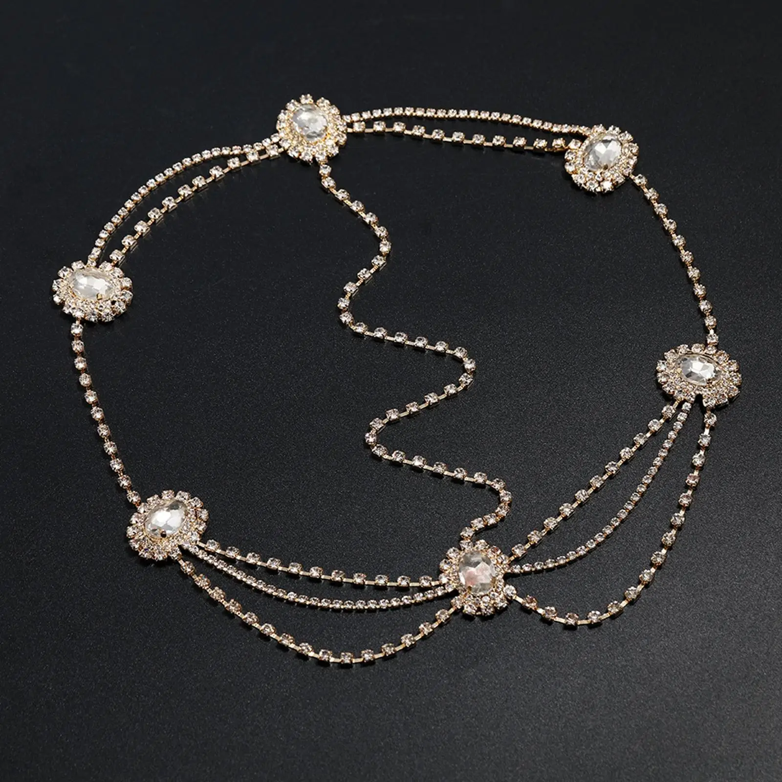 Цепочка на голову Стразы богемные ювелирные изделия бохо лоб для выпускного