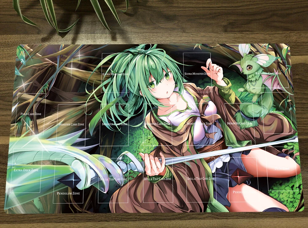 

Board Game YuGiOh Playmat Wynn the Wind Charmer TCG CCG Mat Trading Card Game Mat Rubber Mouse Pad Desk Mat Free Bag 60x35cm