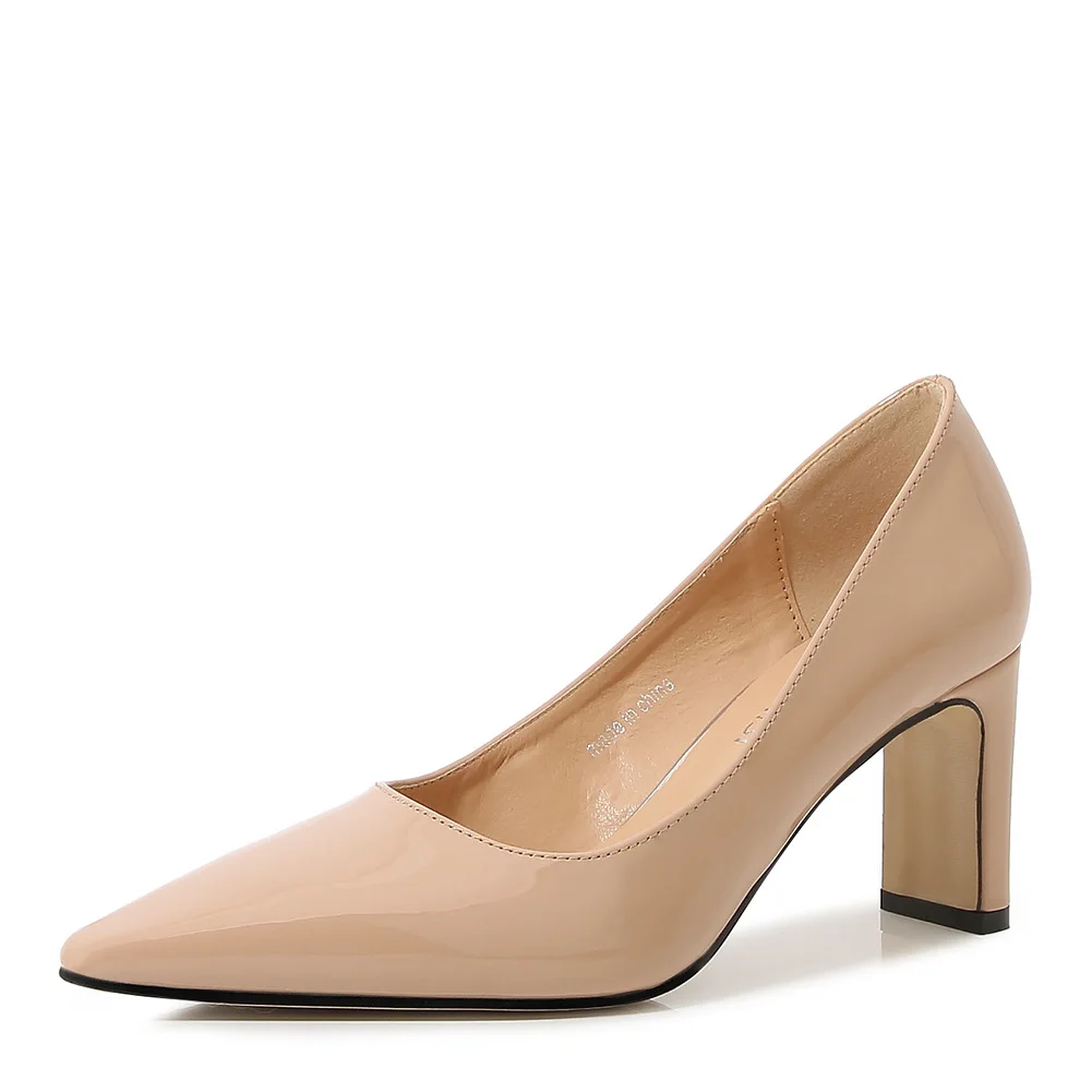 

Ladies High Heel Pumps Women New Shallow Mouth Design Heel High-End Solid Luxury Large Size Brand Shoes Sexy Office Work