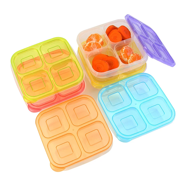 6 шт. пластиковые контейнеры для еды с 4 отделениями