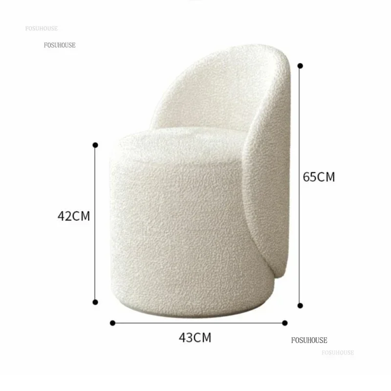 Дизайнерская спинка табуреты для макияжа легкая роскошная мебель гостиной