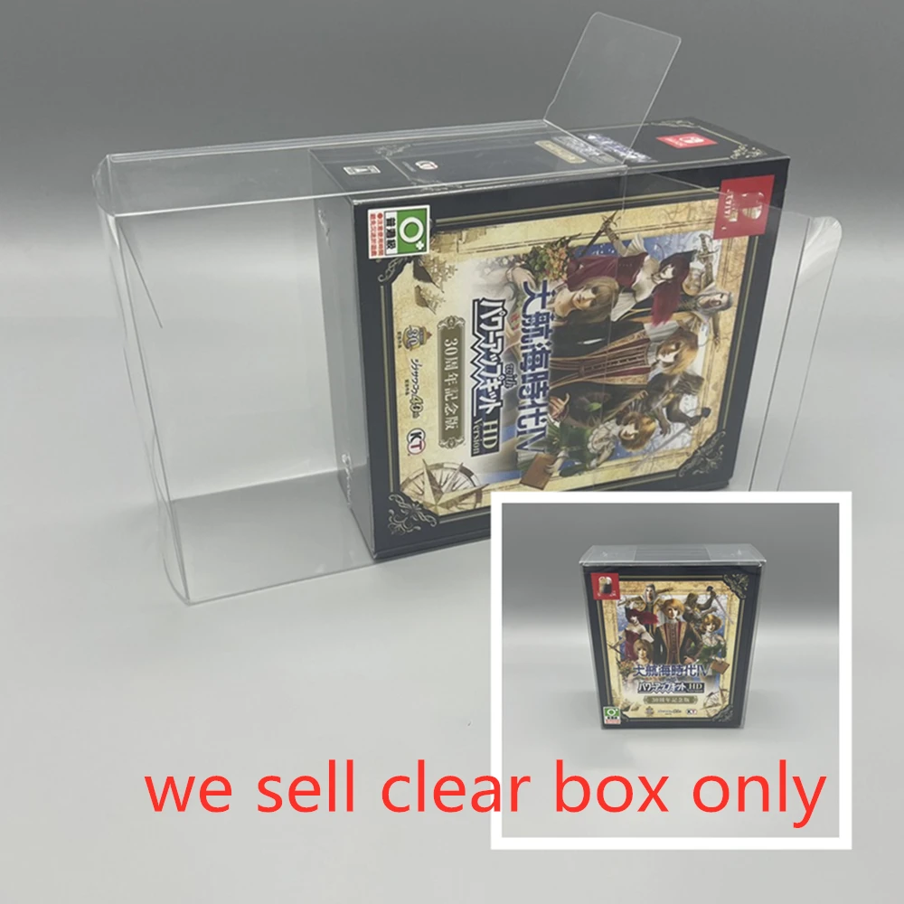 

PET Box Protector For Uncharted Waters IV HD Version 30th Transparent Collect Boxes For NS Switch Game Shell Clear Display Case