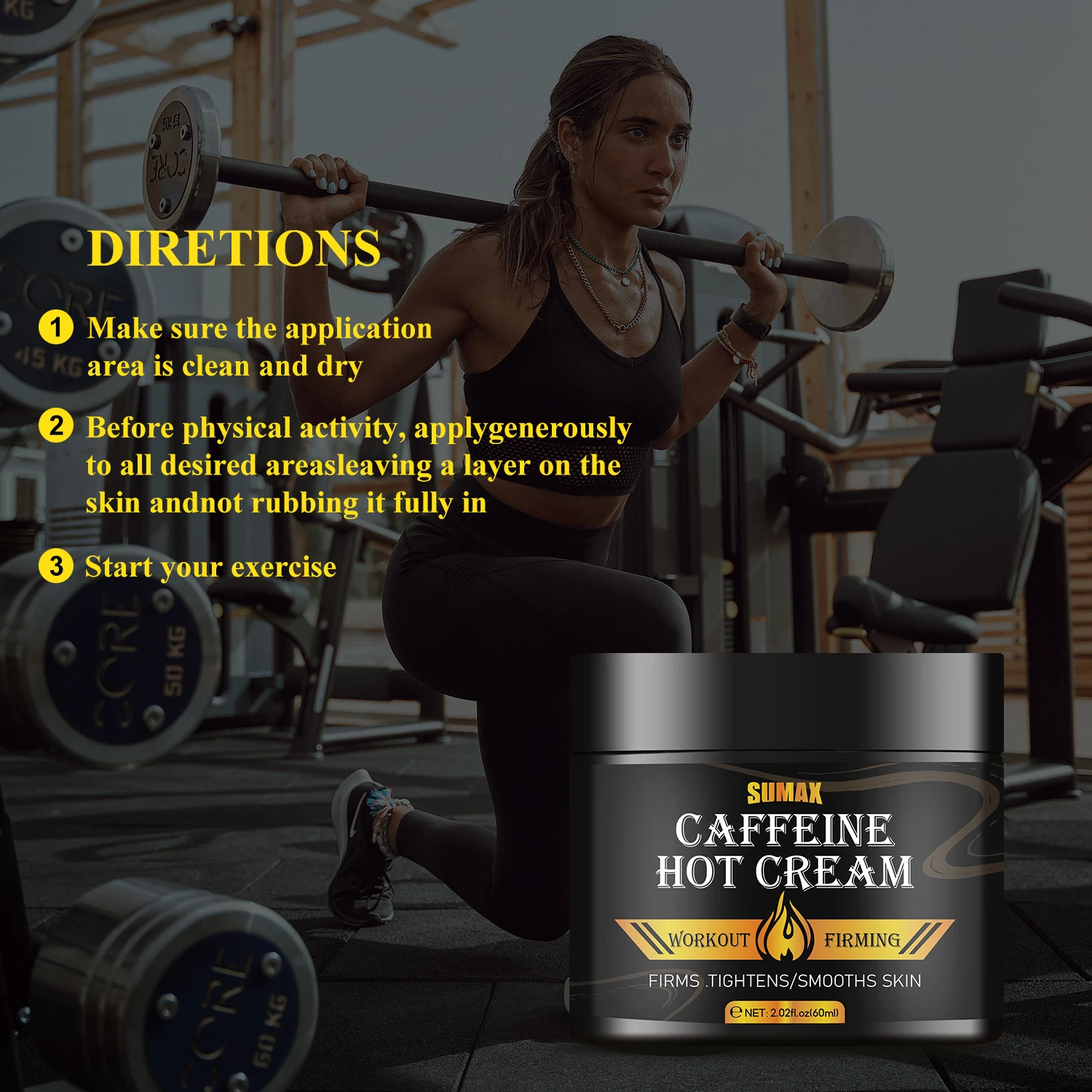 SUMAX Укрепляющий крем для тела с кофеином 50 мл похудения лифтинг подтяжки