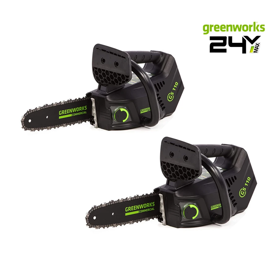 Фото Аккумуляторная бензопила Greenworks GD40TCS, верхняя ручка, бесщеточный двигатель, автомасляция, резервная защита БЕЗ аккумулятора и зарядного устройства 40 В №1