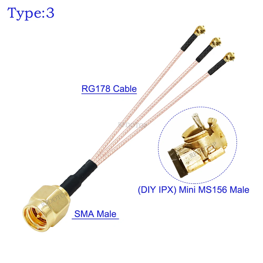 Разветвитель Кабеля со штекером SMA на IPX DIY Mini MS156 1 шт.