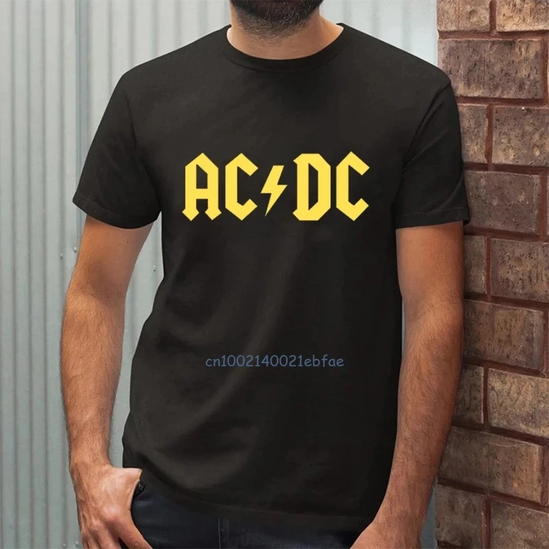 

Summer AC DC Printed Rock & Roll Men's T-Shirt Tee Men Clothing Short Sleeve Top Tees Male Casual Print Top O-Neck Gentleman