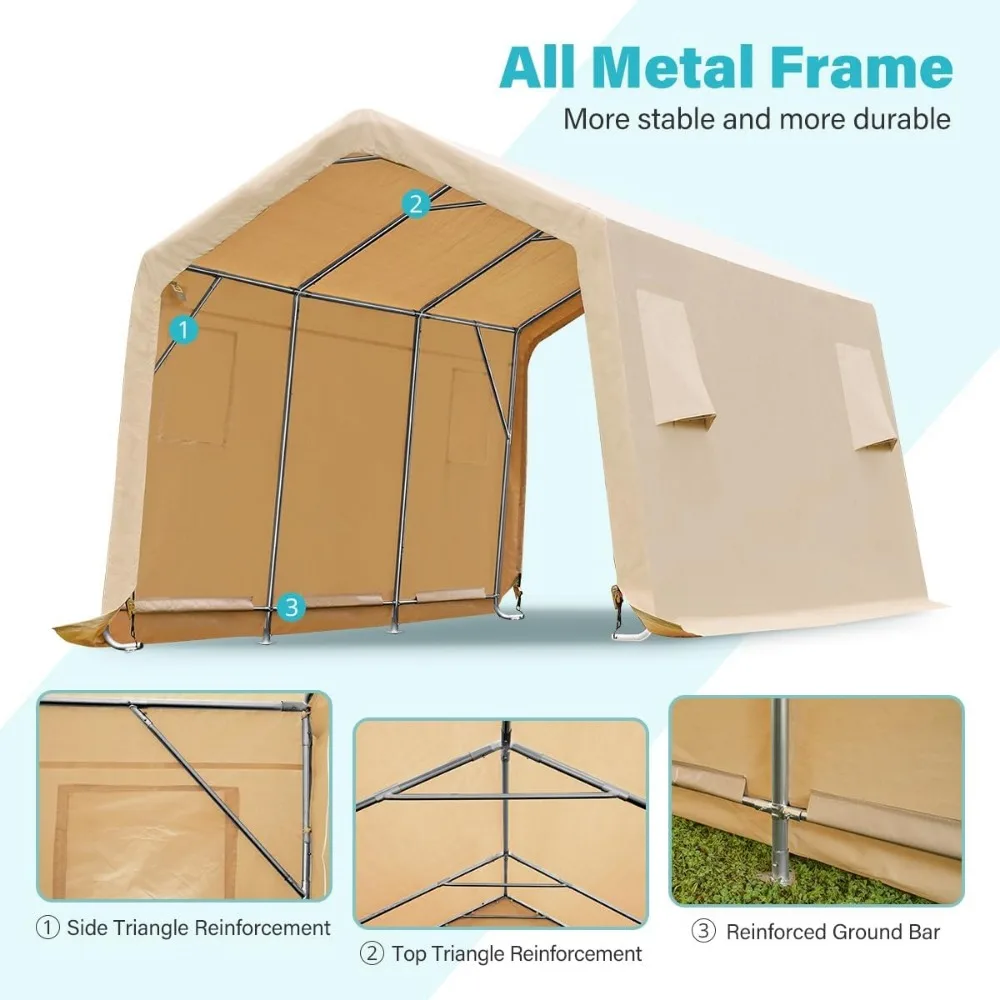 10X20 футов Carport сверхмощный открытый патио противоснежный портативный навес для