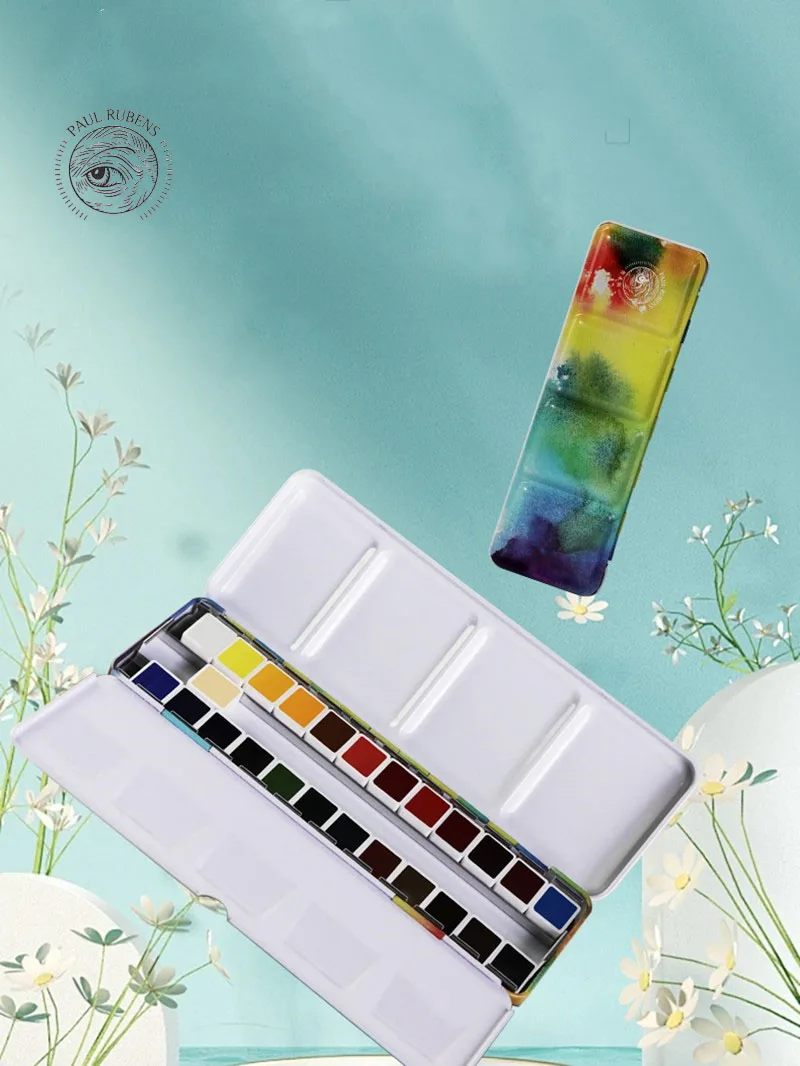 New Paul Rubens красочный твердый акварельные краски в наборе 12/24 цвета