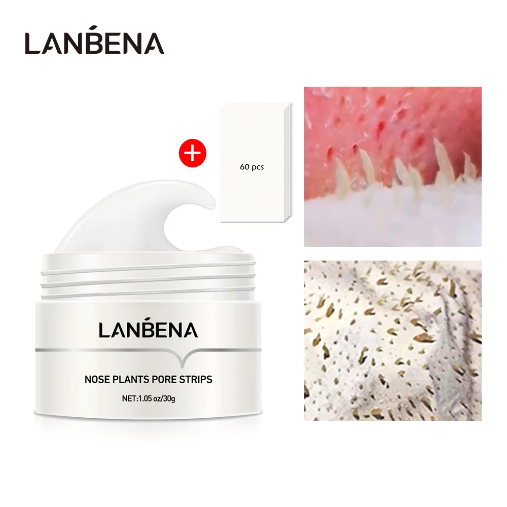 

LANBENA Blackhead Remover Nose Mask Pore Strip Black Mask Peeling Acne Treatment Deep Cleansing Face Mask Oil Control Skin Care