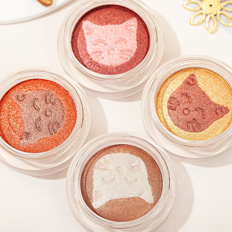 

NEW Two-color Eyeshadow Cat Shape Mashed Potatoes High Quality Non-flying Powder Lasting Eye Shadow Eye Makeup Cosmetic