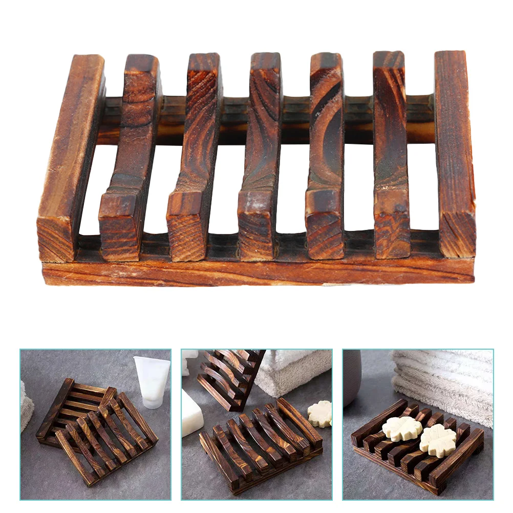 

Soap Bar Holder Dish Container Tray Wooden Saver Shower Travel Drain Sleeve Bathroom Wood Kitchen Case Box Bathtub Drainer