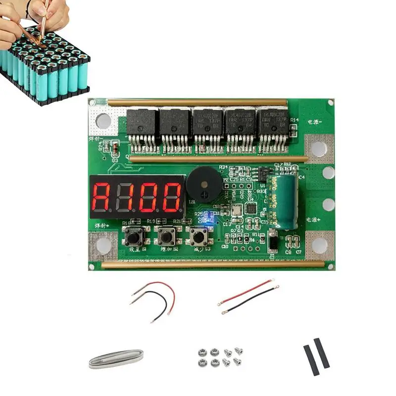 

Ручной точечный сварочный аппарат ручной DIY с 100 зубьями, регулируемый точечный сварочный аппарат для DIY аккумулятора 18650 26650