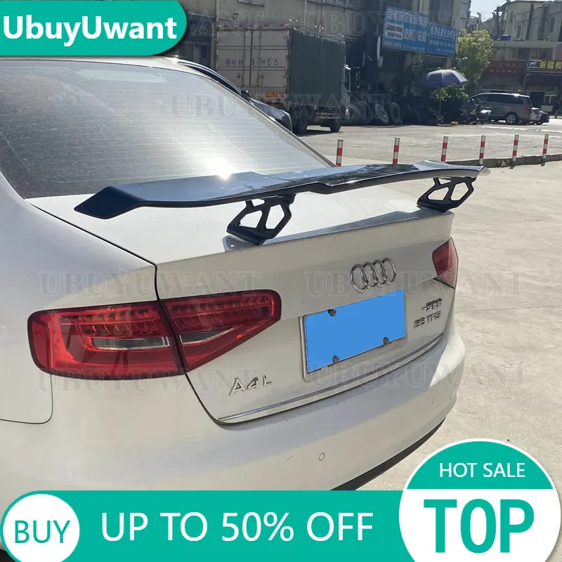 

For AUDI A4 A3 A5 A7 S3 S4 S5 S7 2009-2020 Year Spoiler ABS Plastic Carbon Fiber Look Rear Trunk Wing Car Body Kit Accessories