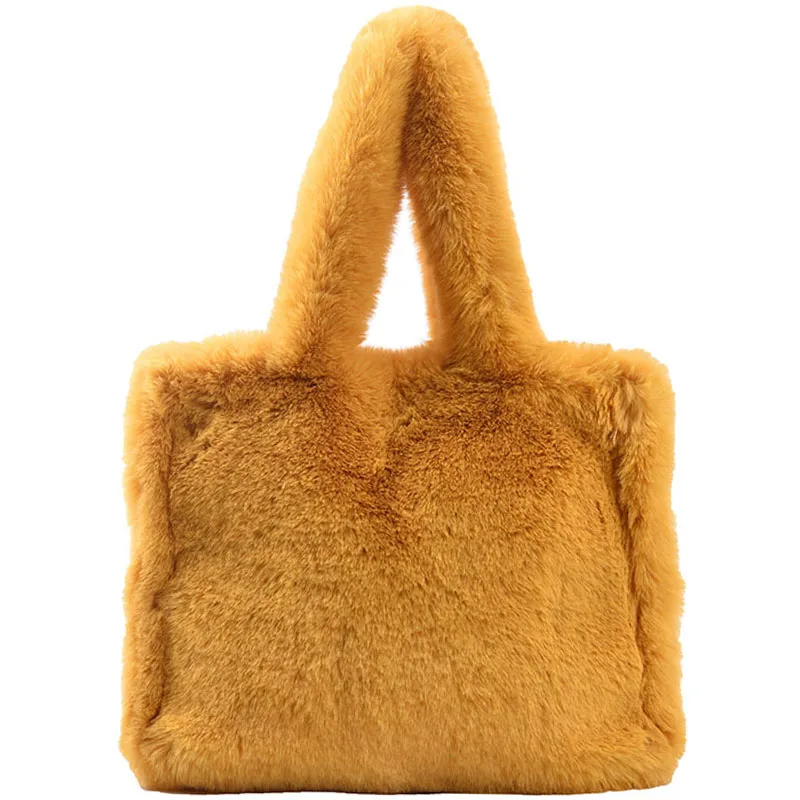 Bag 2023 Fashion Autumn Portable Women's Bag All-Matching Ins Solid Color Plush Bag