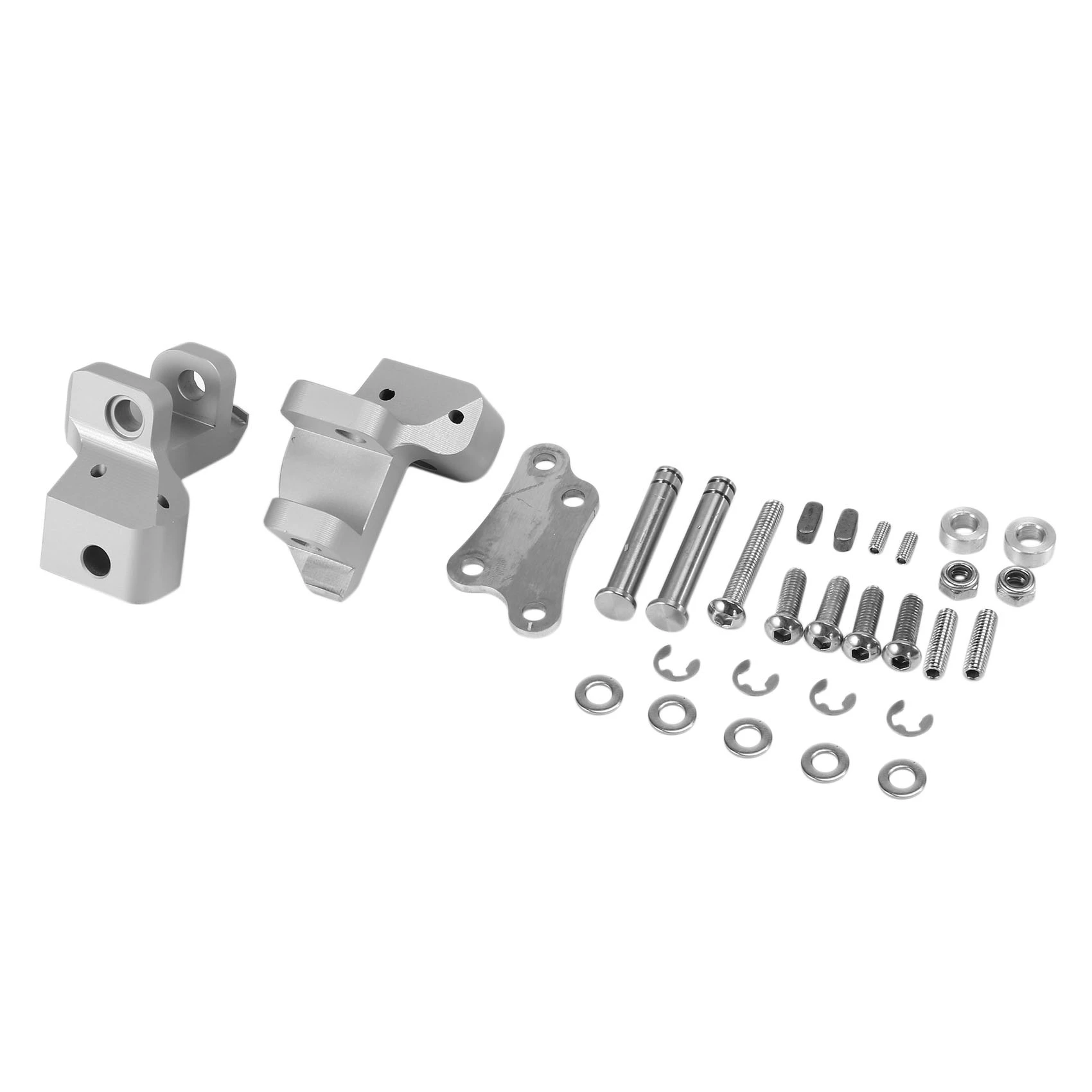 

Motorcycle Driver Footrest Relocation Rider Foot Pegs Footpeg Lowering Kit for-BMW R1200RT R 1200 RT -2013(Silver)
