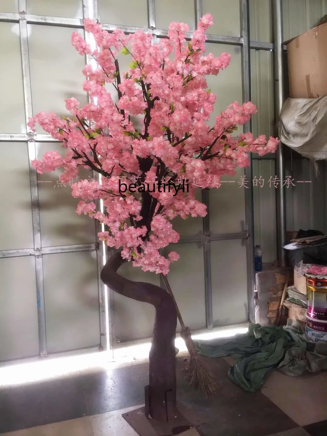 Симуляция вишни цветение большое растение персиковое дерево Крытая гостиная