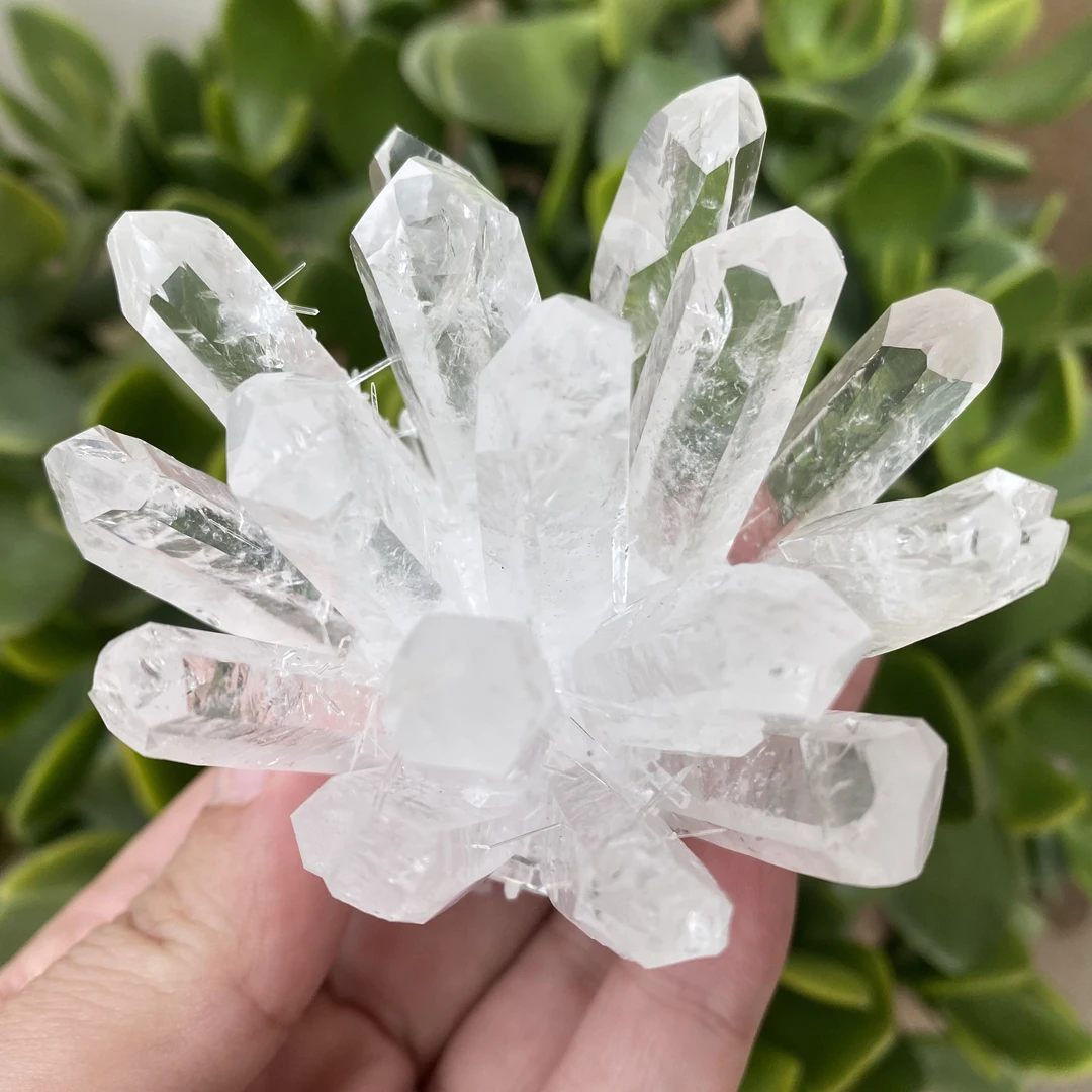 

1PC Beautiful Natural White Crystal Quartz Phantom Cluster Healing Stones Mineral Specimen Home Decoration