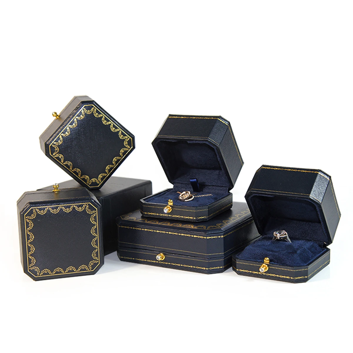 High-end Jewelry Box Wedding Ring Box Earring Rings Box Jewelry Organizer Box Luxury Jewelry Gift Packaging Box Bracelet Package