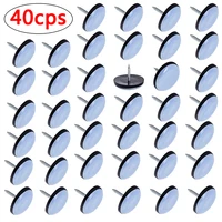 40pcs 192225mm round furniture sliders pads table chair cabinet sofa glides chair leg floor protectors nail on sliding discs