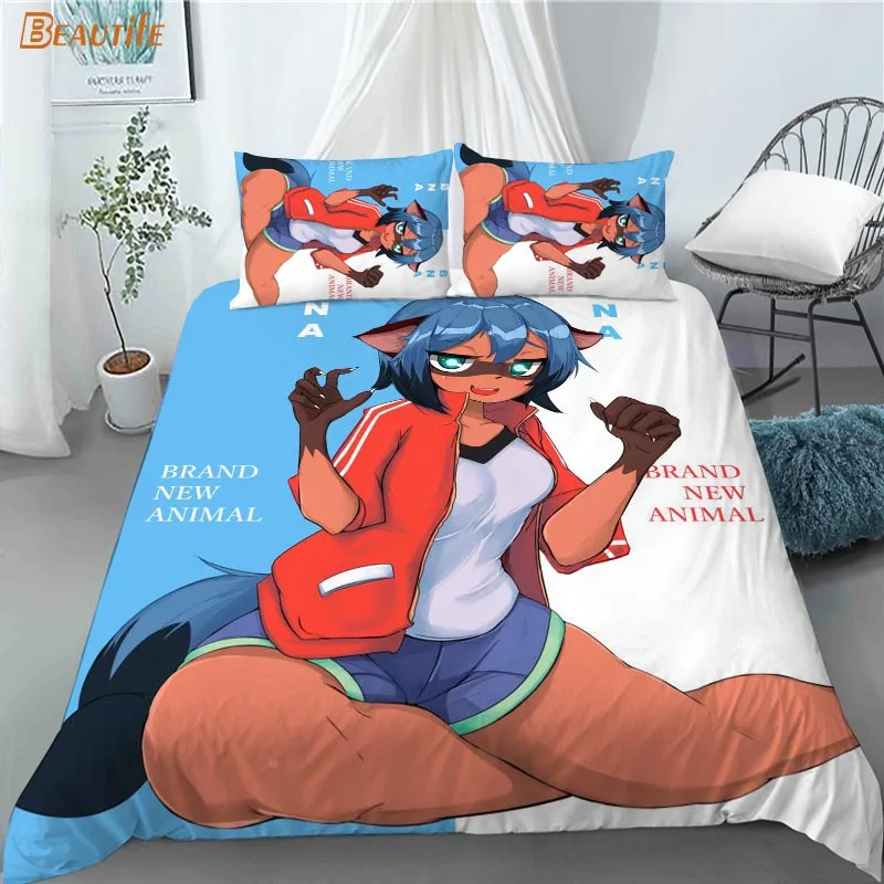 Hot Brand New Animal Anime 1 Duvet Cover 2 Pillowcases Polyester Fabric Bedding Set Family Boy Kid 1228 |