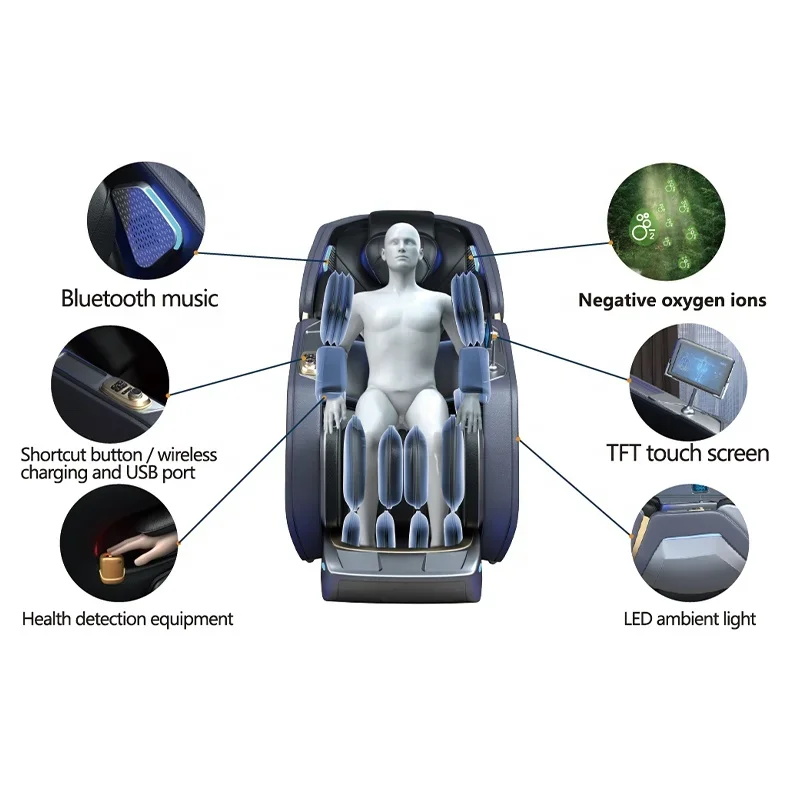 T60 OEM 4D 5D Массажное кресло с нулевой гравитацией Электрический диван Роскошное