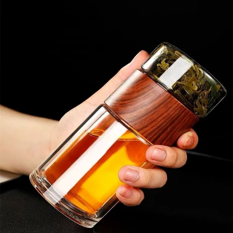 

Tea Separation Tea Cup Double-layer Glass Filter Cup Business Portable Office Car Travel Water Cup Glass Water Bottle