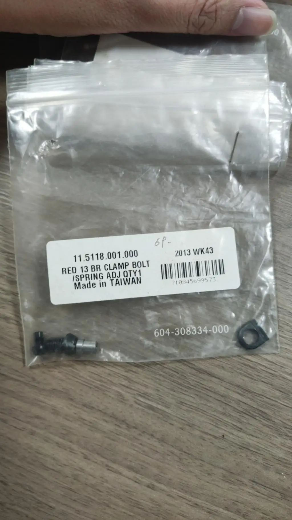 Комплект SRAM 11.5118.001 000 красный 13 BR зажим Болт/пружина ADJ QTY1