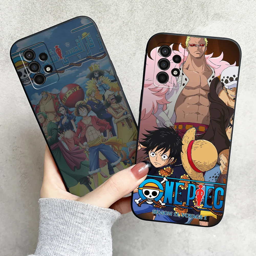 

ONE PIECE Phone Case For Samsung Galaxy S8 S9 S10 Plus S10E S10 Lite S10 5G Funda Silicone Cover Black Soft Liquid Silicon