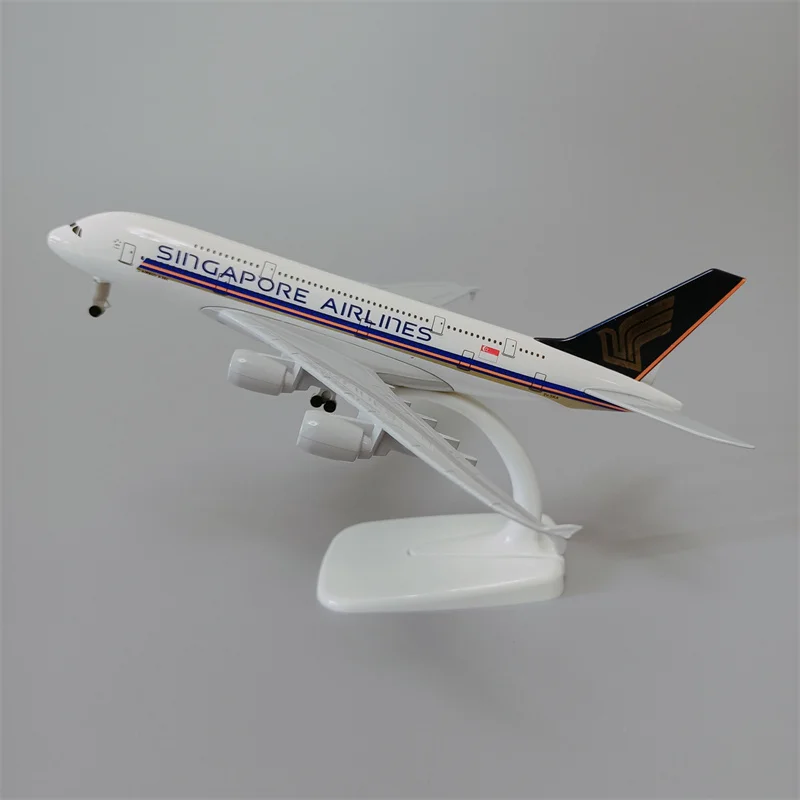 

18*20cm Alloy Metal Air SINGAPORE Airlines A380 Airplane Model SINGAPORE Airbus 380 Airway Diecast Plane Model Aircraft & Wheels