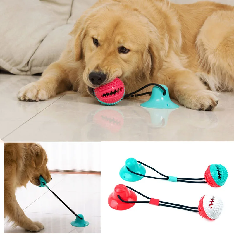 

ТПР мяч игрушки собака Интерактивная присоска Push эластичная веревка для жевания игрушка IQ лечить для чистки зубов собаки товары
