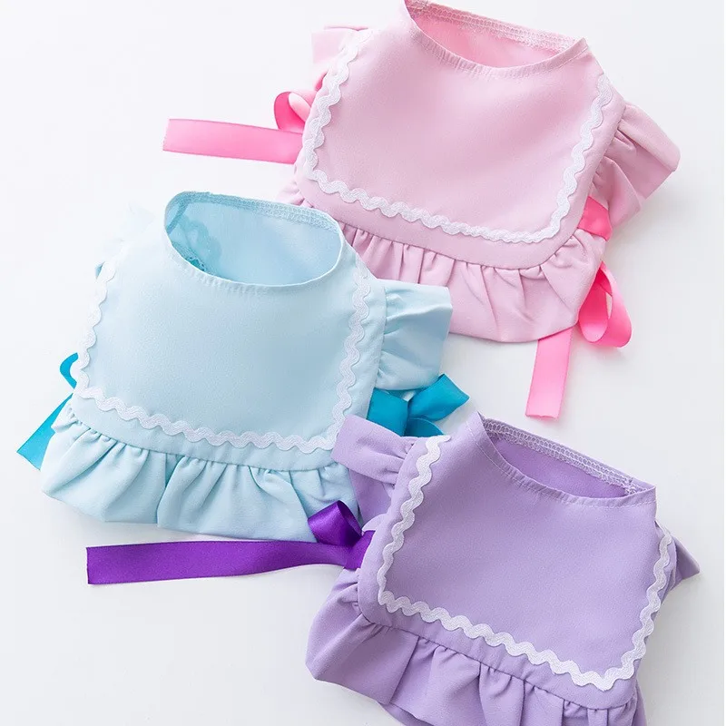 

Small Flying Sleeve Puppy Vest Princess Wind Bow Dog Clothes Than Bear Solid Color Pullover Thin Model Two-legged Pet Clothes