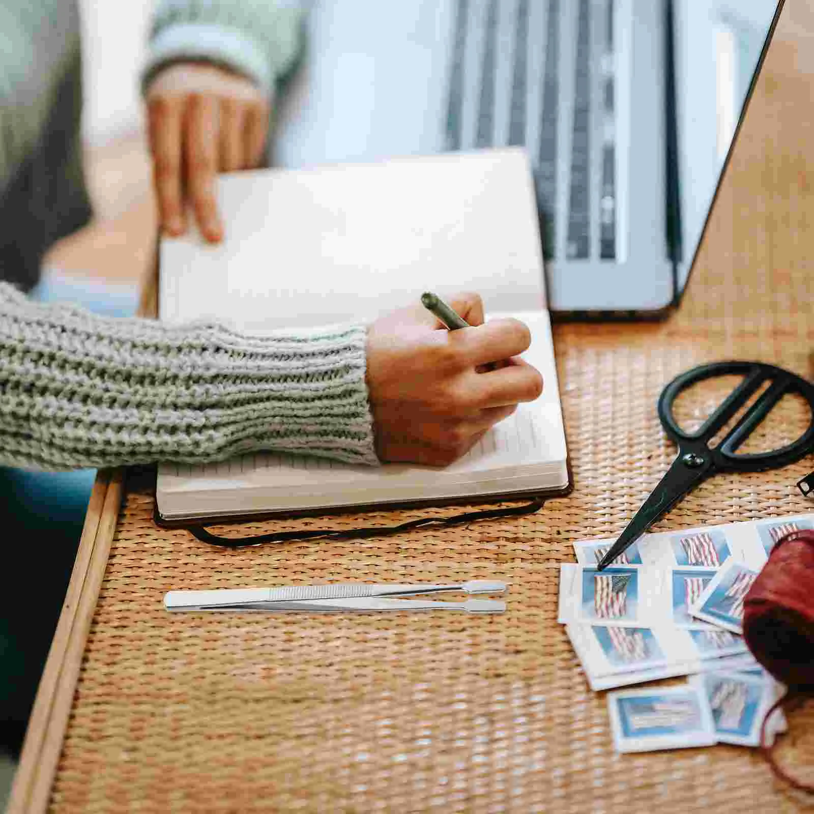 2 шт. круглые наклейки буквы филатели инструмент пинцет для коротких волос штамп