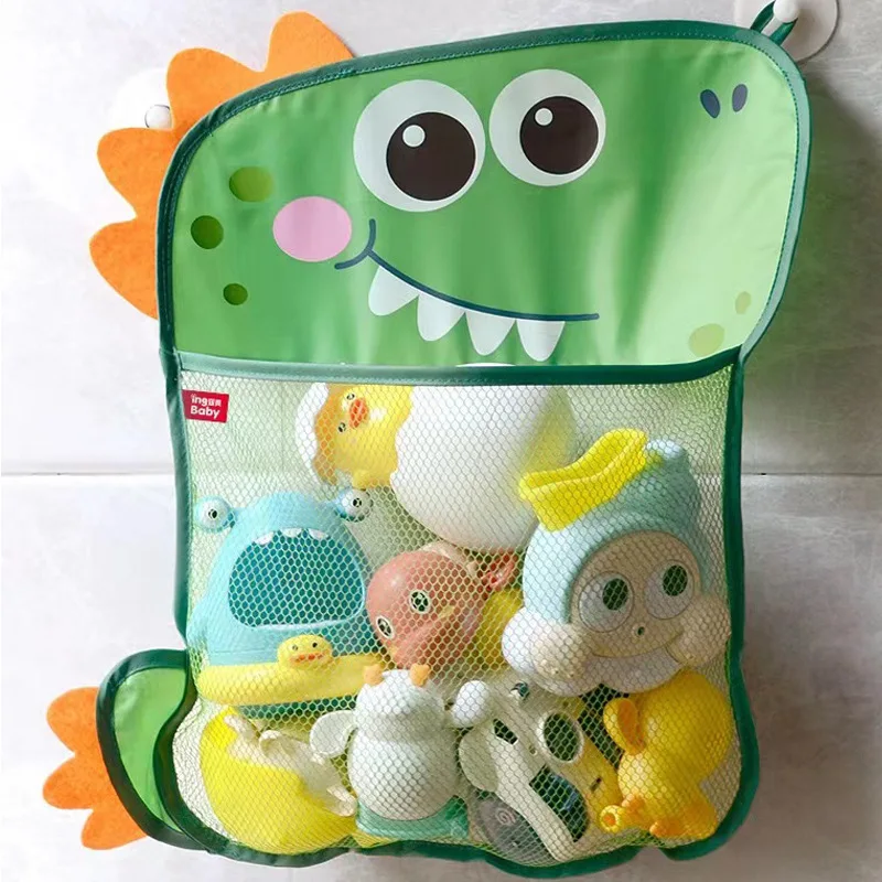 

Baby Bathroom Net Bag Bath Toys Kid Basket Sucker Design Animal Shapes Cloth Sand Toys Cartoon Bag Mesh Bag Storage for Children