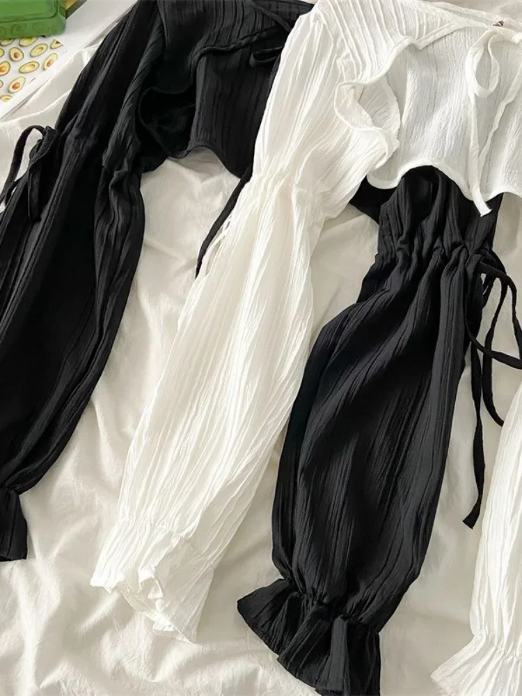 Летний кардиган Y2k с защитой от солнца женская одежда тонкие укороченные топы