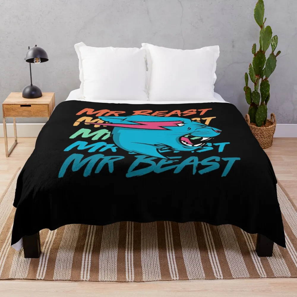 

Retro Vintage Mr Game Funny Mr Gaming Beast Game Throw Blanket Fleece