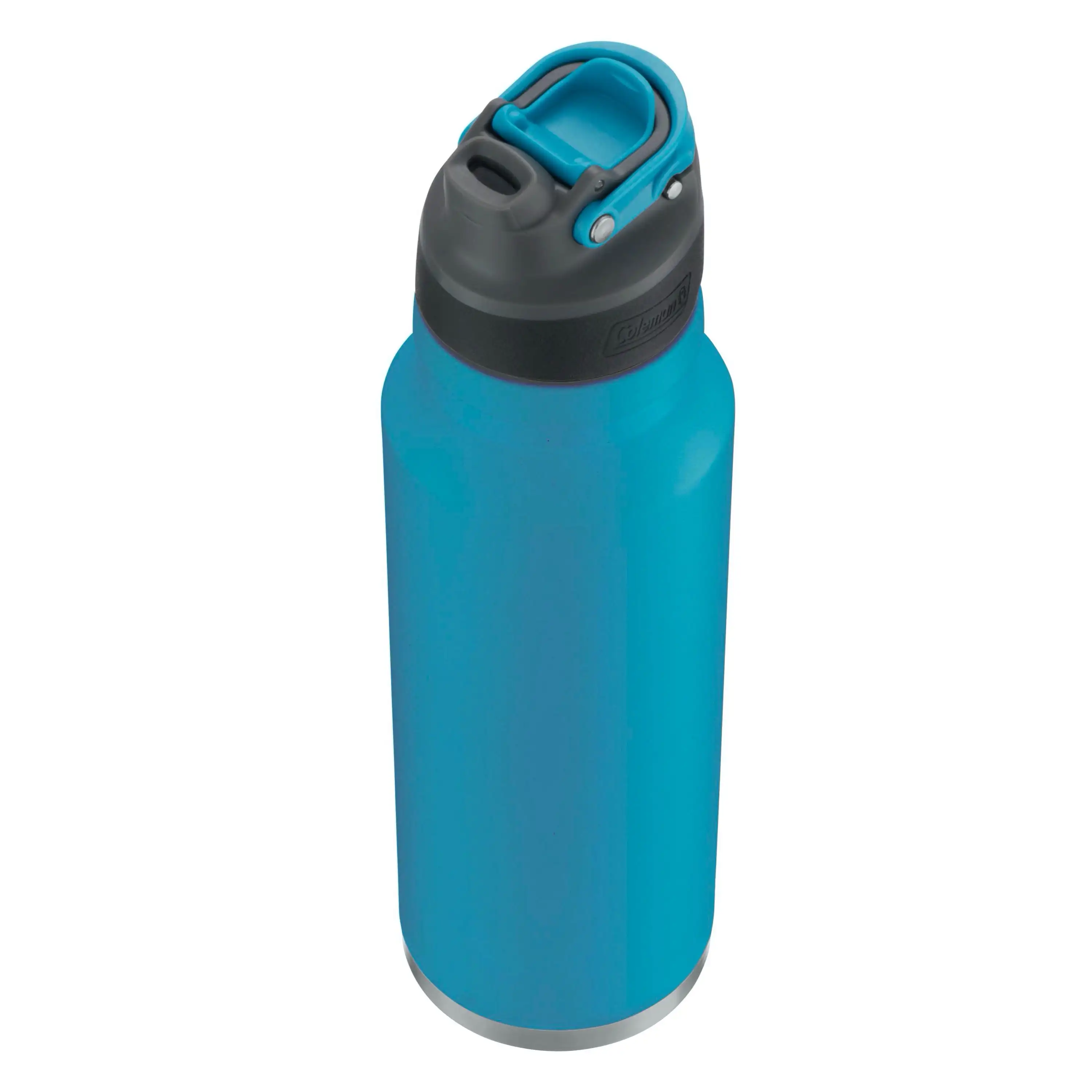 Caribbean Sea Solid Print Stainless Steel Insulated Water Bottle with Flip-Top Lid