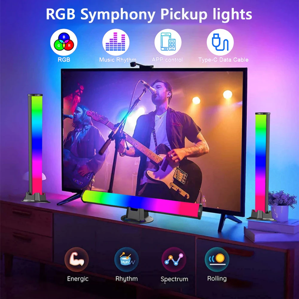 

RGB-подсветка для управления музыкой, со светодиодной подсветкой