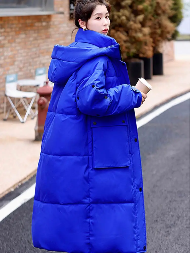 Vielleicht Long Jacket Woman Parkas Fall Winter 2022 Thicken Warm Hooded Coat Oversized Korean Fashion Loose Puffer Outerwear
