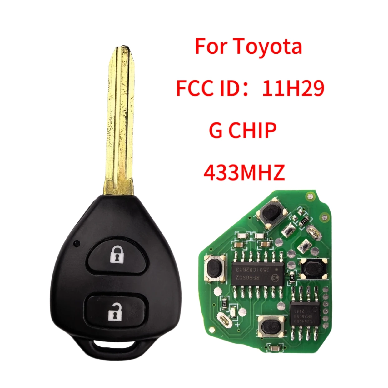 

Jingxin FCC:11H29 для Toyota RAV4 Corolla Europe 2006 2007 2008 2009 2010 2 кнопки умный дистанционный автомобильный брелок 433 МГц 4D67/G чип