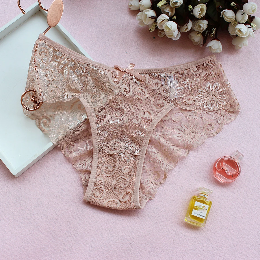 

Sexy Lace Panties Briefs for Women Low Waist Female Underwear Solid Underpants lingerie ropa interior femenina culotte femme