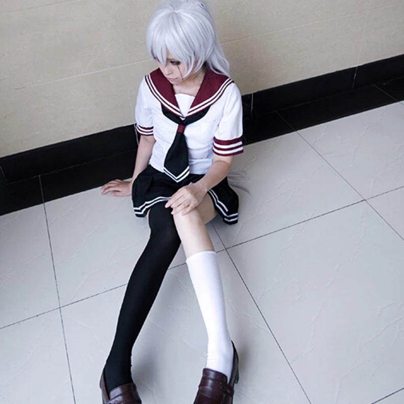 

Anime Riddle Story of Devil Akuma no Ridoru akuma-riddle Mahiru Shinnya Mahiru Banba Cosplay Costume with socks School Uniform 1