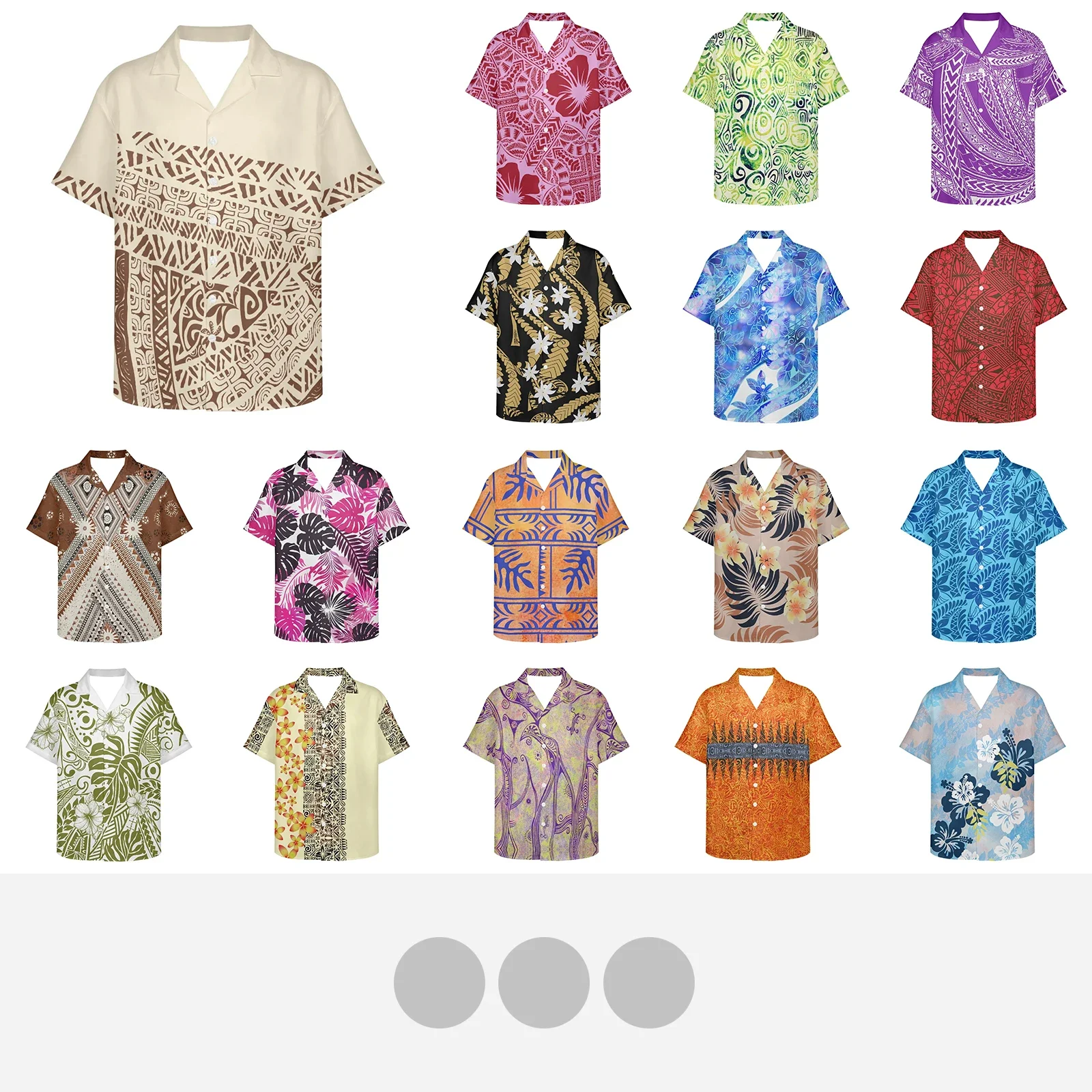 Рубашка с коротким рукавом для мужчин и женщин полинезийный этнический