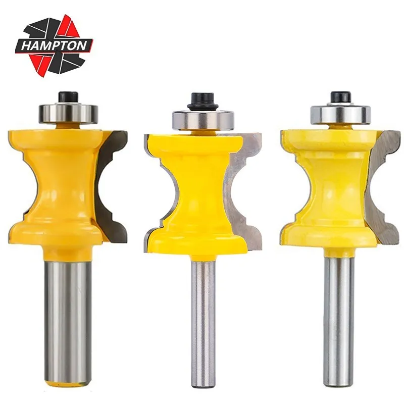 

HAMPTON Wood Router Bit 1/4"1/2" 8mm Shank Bullnose with Bead Column Router Bit Line knife Milling Cutter for Woodworking
