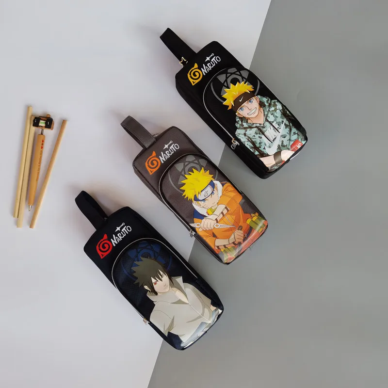 

Anime Naruto Pencil Box Canvas Large Capacity Pencil Case for Boys Adult Pen Case Multifunction Stationery Box Student School