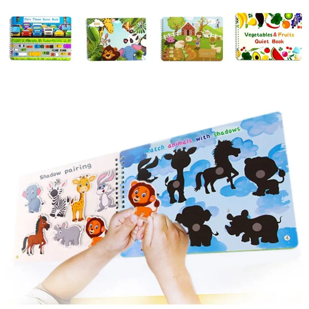 

Children Scene Stickers DIY Hand-on Puzzle Sticker Books Reusable Cartoon Animal Dinosaur Learning Cognition Toys For Kids Gift