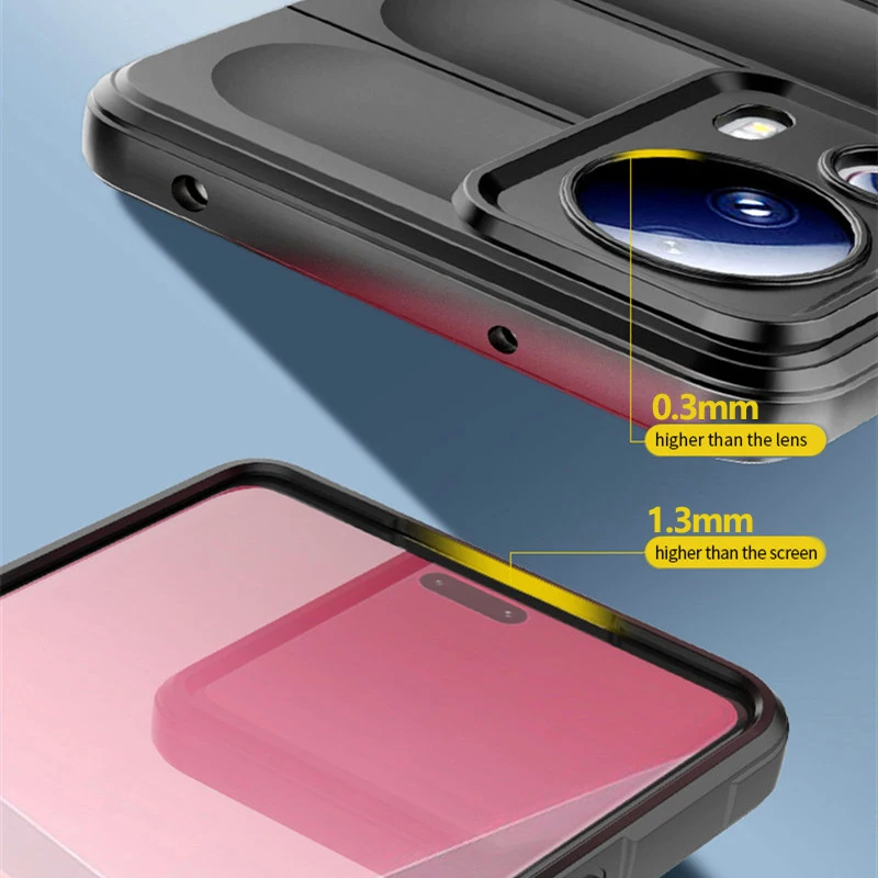 For Xiaomi 13 Lite Cover For Xiaomi 13 Lite Case 6.55 inch Shockproof Rubber Silicone Bumper For Xiaomi 13 Lite 13 Pro Fundas