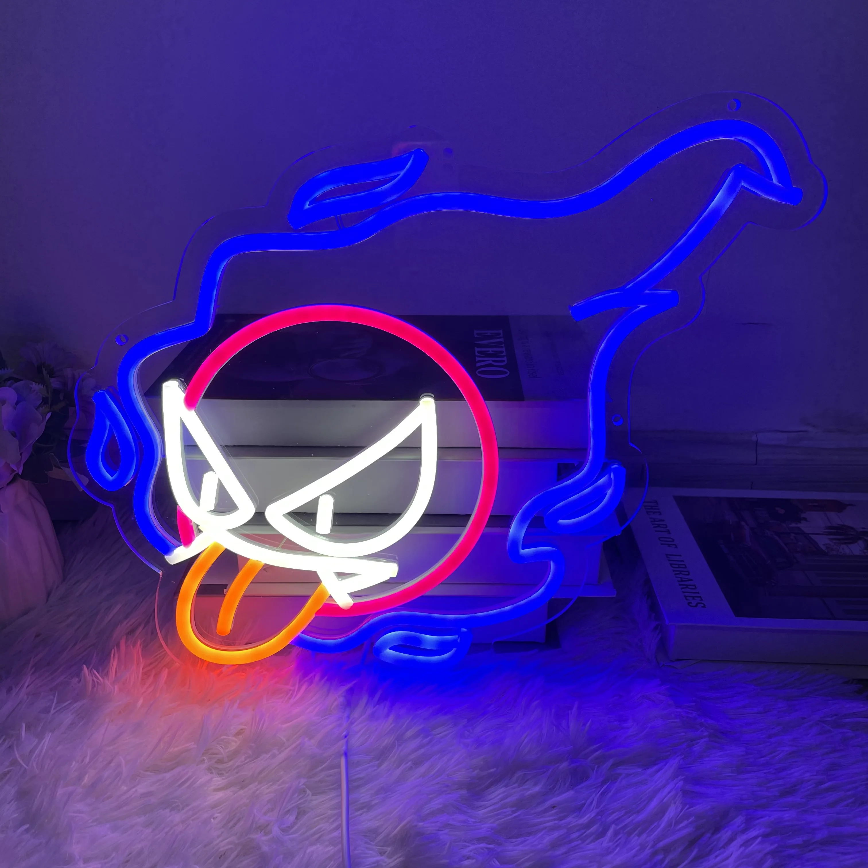 

Anime Neon Sign LED Lights Neon Animal Theme Wall Art Decor Interior Bedroom Night Lamp for Kids Teens Game Room Bar Shop Decor