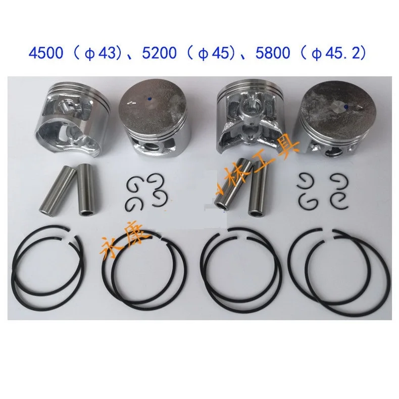Комплект поршневых колец для машинки для стрижки травы Husqvarna Stihl Zomax 272 SR420 H372 365 H340 MS200 MS180, 5 комплектов