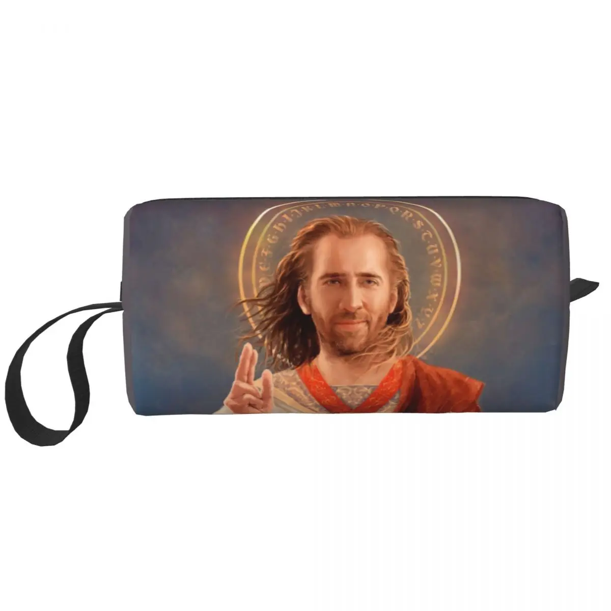 

Косметичка на заказ в виде клетки святого Николаса, женская сумочка для туалетных принадлежностей, забавный мем, косметический Органайзер ...