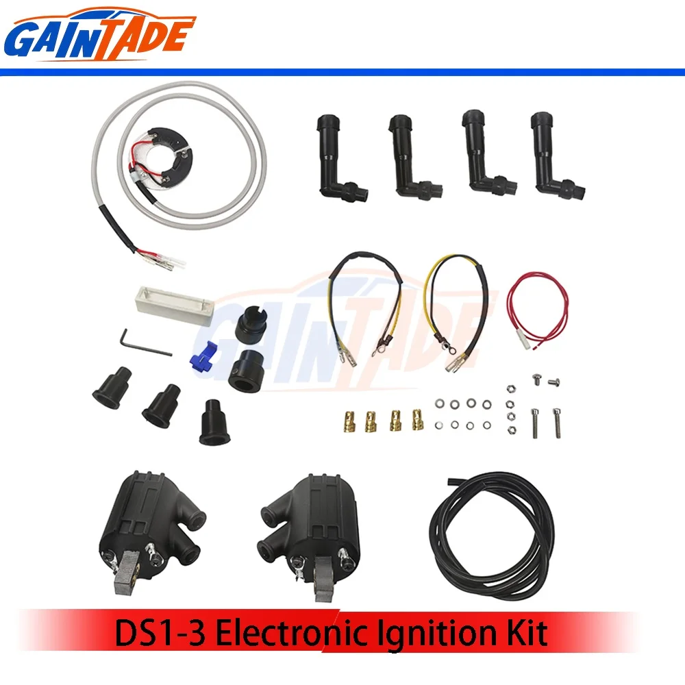 Фото Комплект электронного зажигания DS1-3 для Honda Goldwing GL1000 GL 1000 1975-1979, катушки для мотоциклов, сменные колпачки для проводов №1